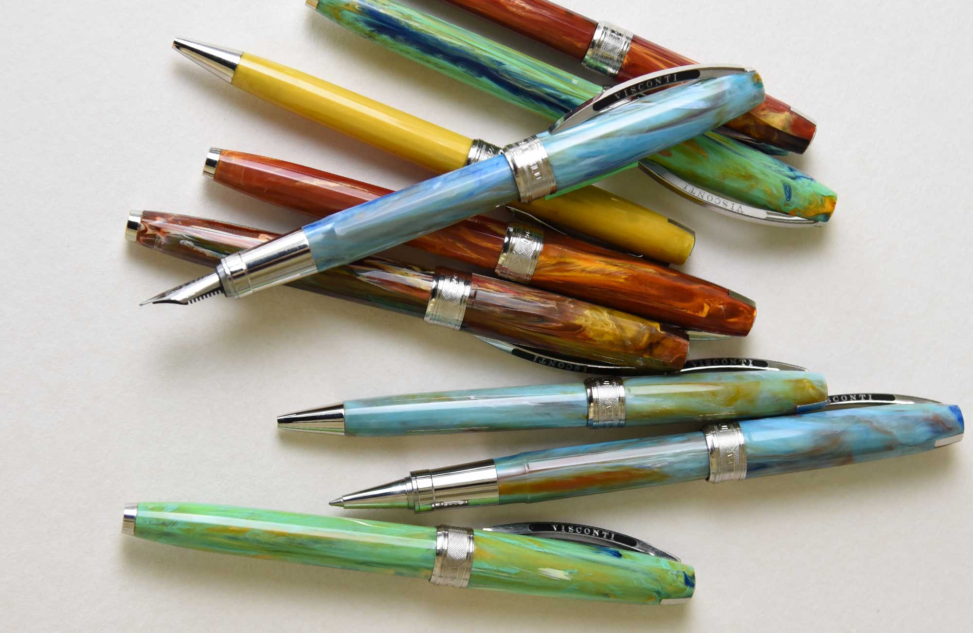 pens, visconti, spring, colour, 2018